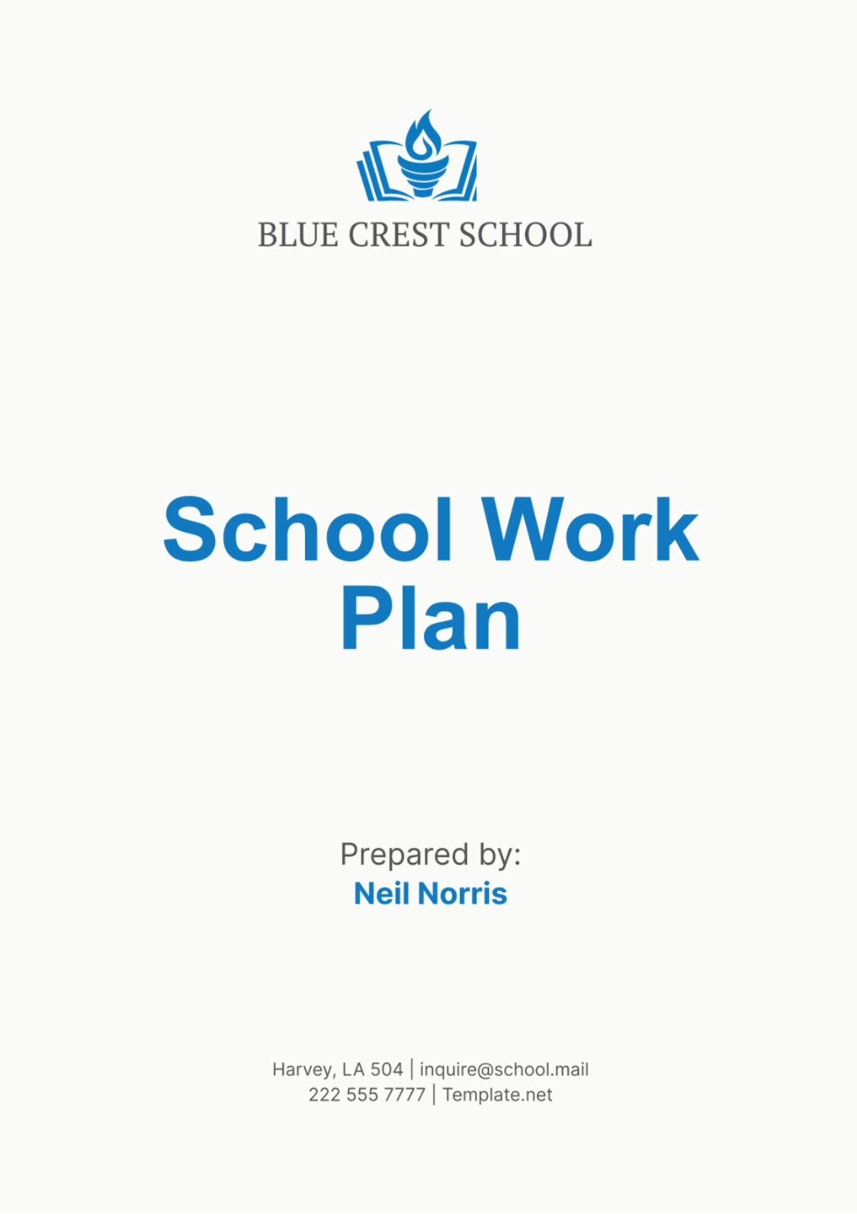 School Work Plan Template - Edit Online & Download