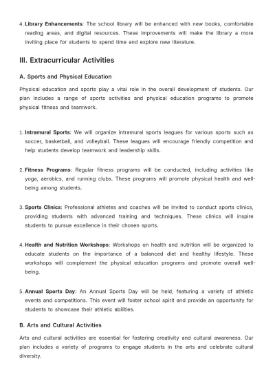 Free School Activity Plan Template to Edit Online