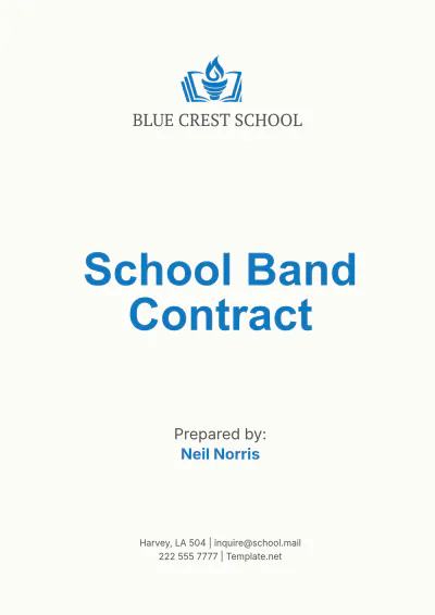 Free School Band Contract Template to Edit Online