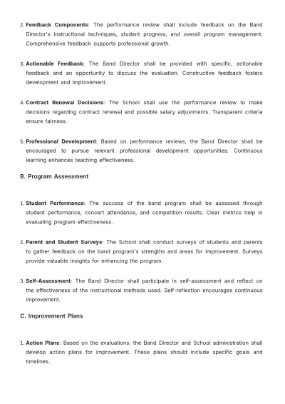 Free School Band Contract Template to Edit Online