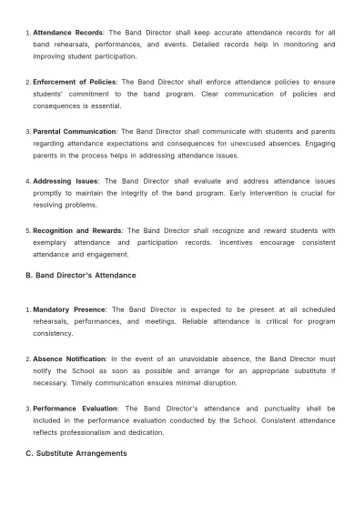 Free School Band Contract Template to Edit Online