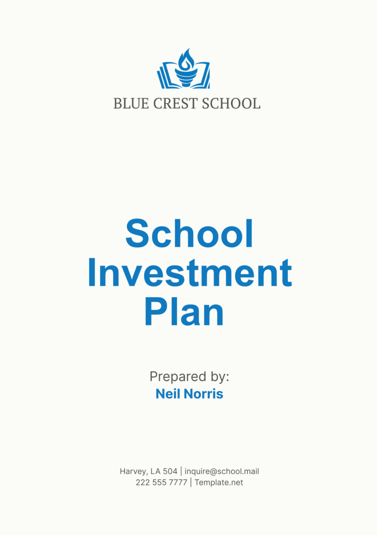 School Investment Plan Template - Edit Online & Download