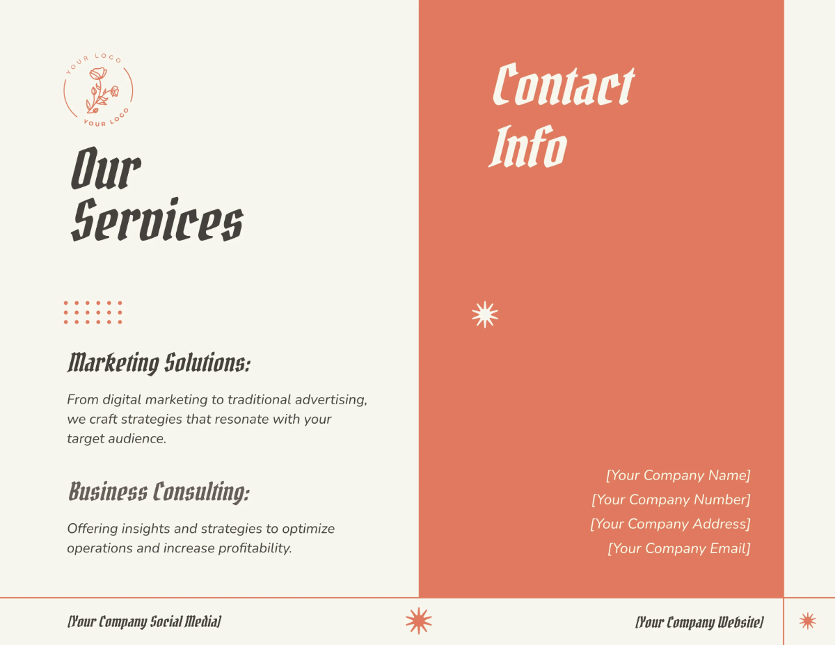 Free Minimalist Brochure Template to Edit Online