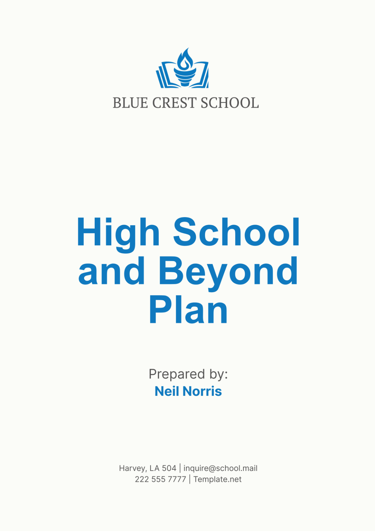 High School and Beyond Plan Template - Edit Online & Download