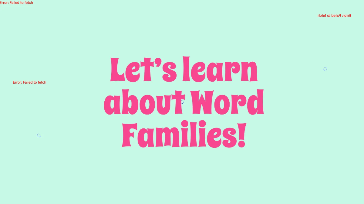 Free Word Families and How They Relate to Spelling and Pronunciation Template to Edit Online