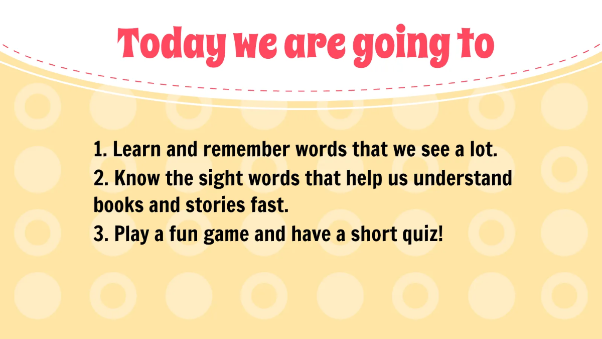 Free Sight Words Template to Edit Online