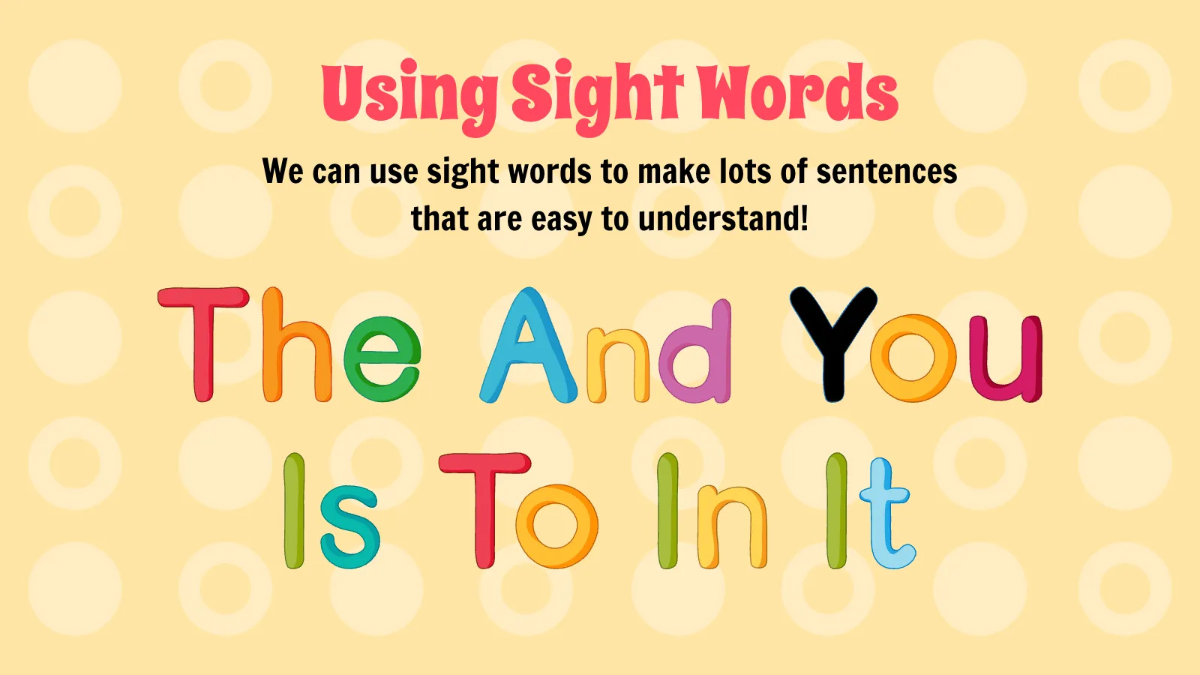 Free Sight Words Template to Edit Online