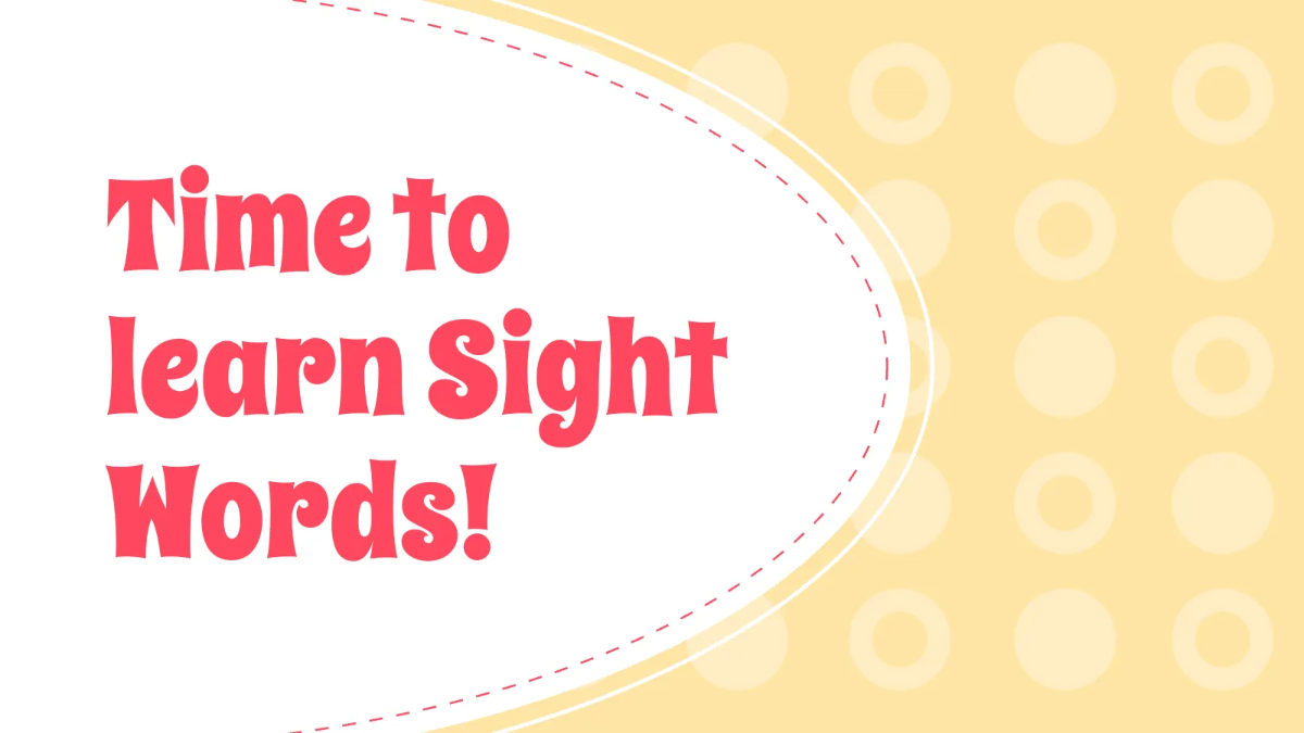 Free Sight Words Template to Edit Online