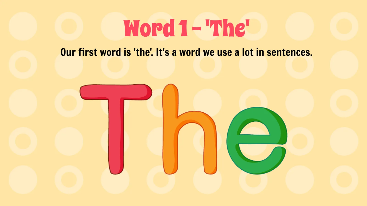 Free Sight Words Template to Edit Online