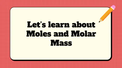 Free Moles and Molar Mass to Edit Online