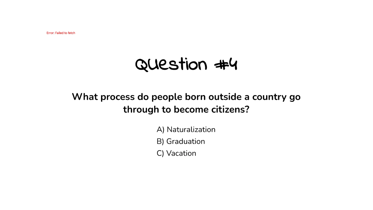 Free Citizenship and the Naturalization Process Template to Edit Online