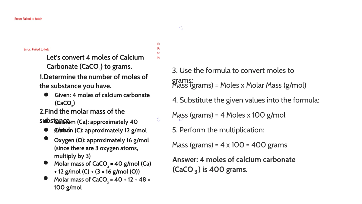 Free Moles and Molar Mass Template to Edit Online