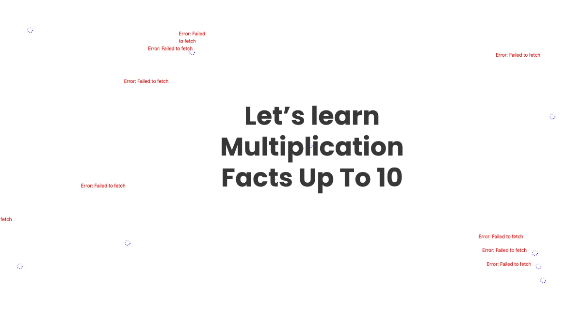 Free Multiplication Facts Up To 10 Template to Edit Online
