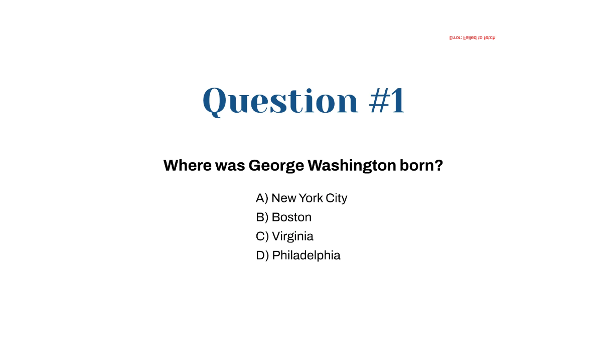 Free Major Figure: George Washington Template to Edit Online