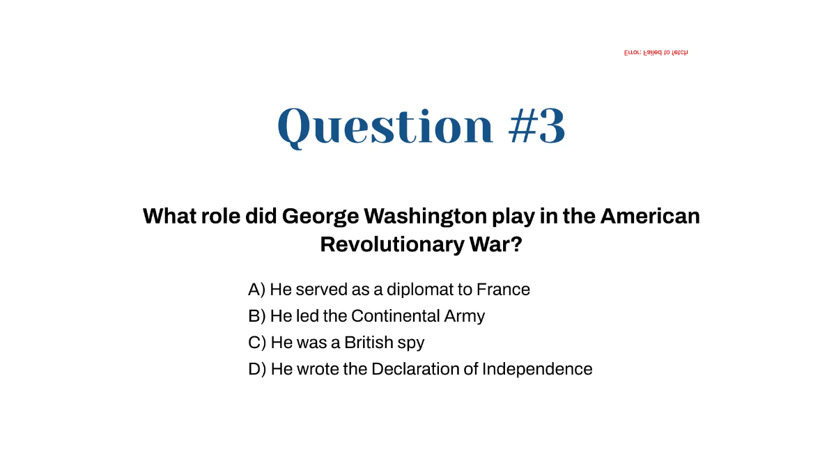 Free Major Figure: George Washington Template to Edit Online