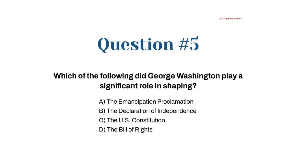 Free Major Figure: George Washington Template to Edit Online