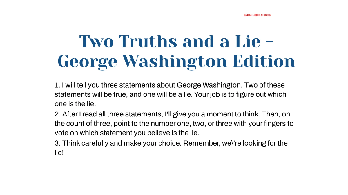 Free Major Figure: George Washington Template to Edit Online