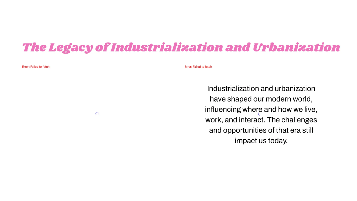 Free Industrialization and Urbanization: Impact on Society and Economy Template to Edit Online