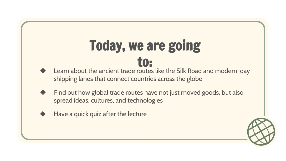 Free Global Trade Routes Template to Edit Online