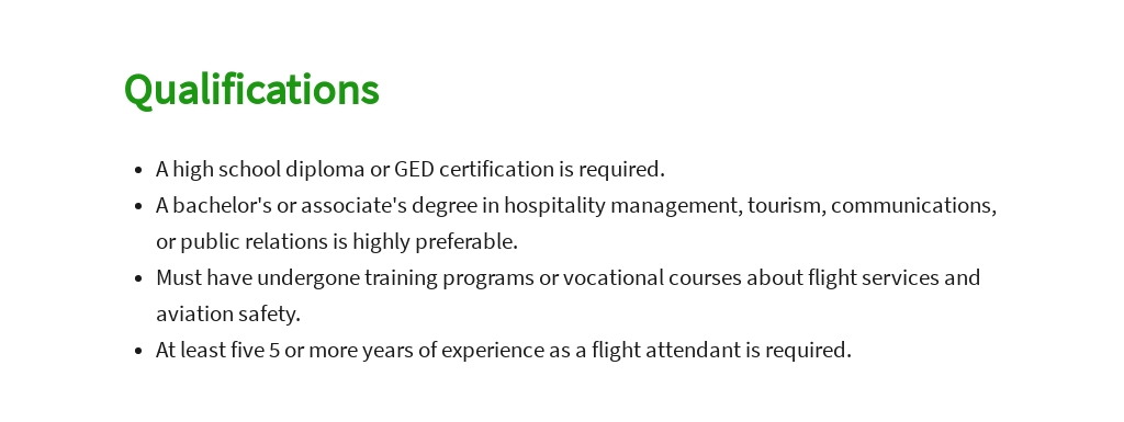 FREE Flight Service Manager Job Ad And Description Template In Google 