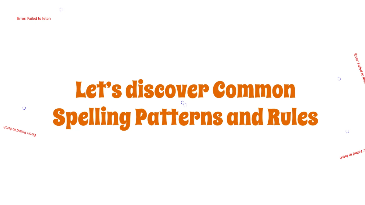 Free Common Spelling Patterns and Rules Template to Edit Online