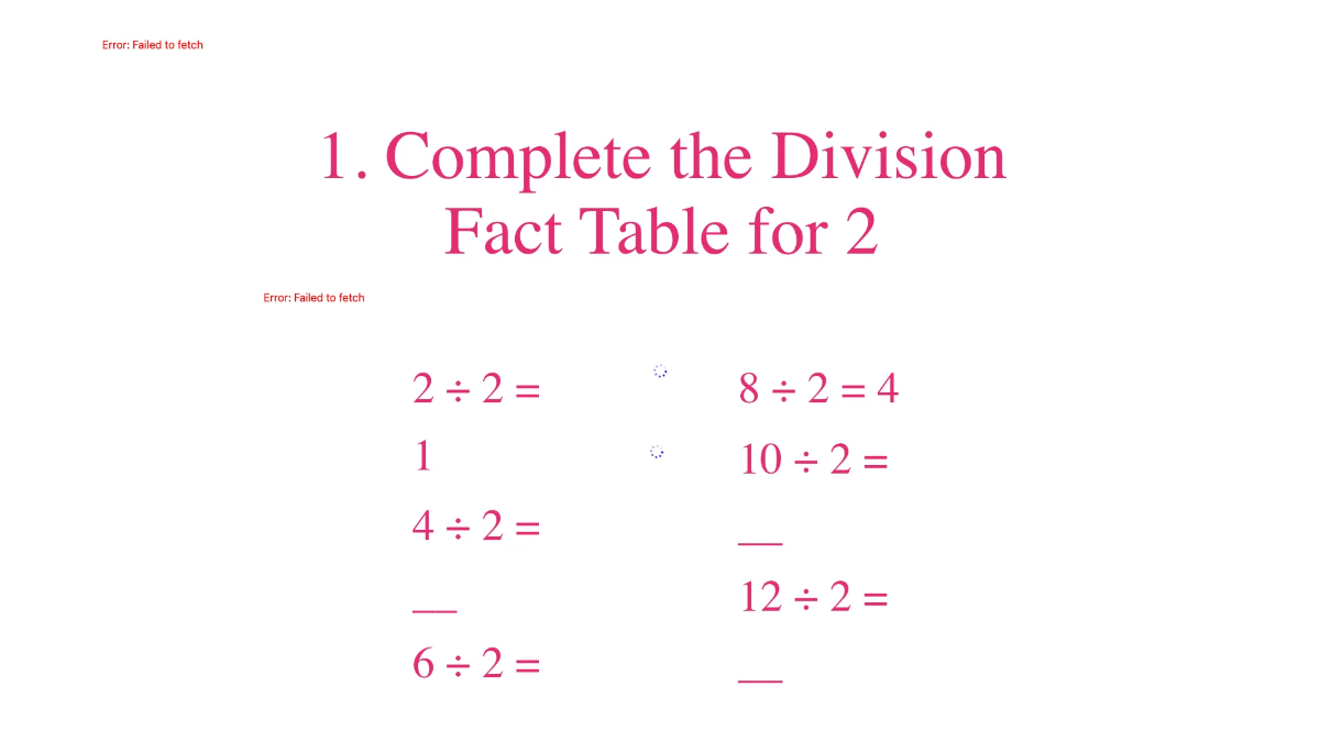 Free Division Facts Up To 10 Template to Edit Online