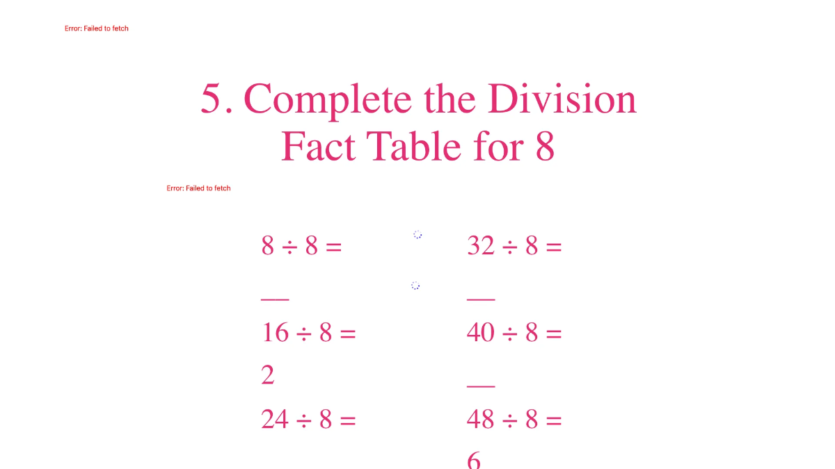 Free Division Facts Up To 10 Template to Edit Online