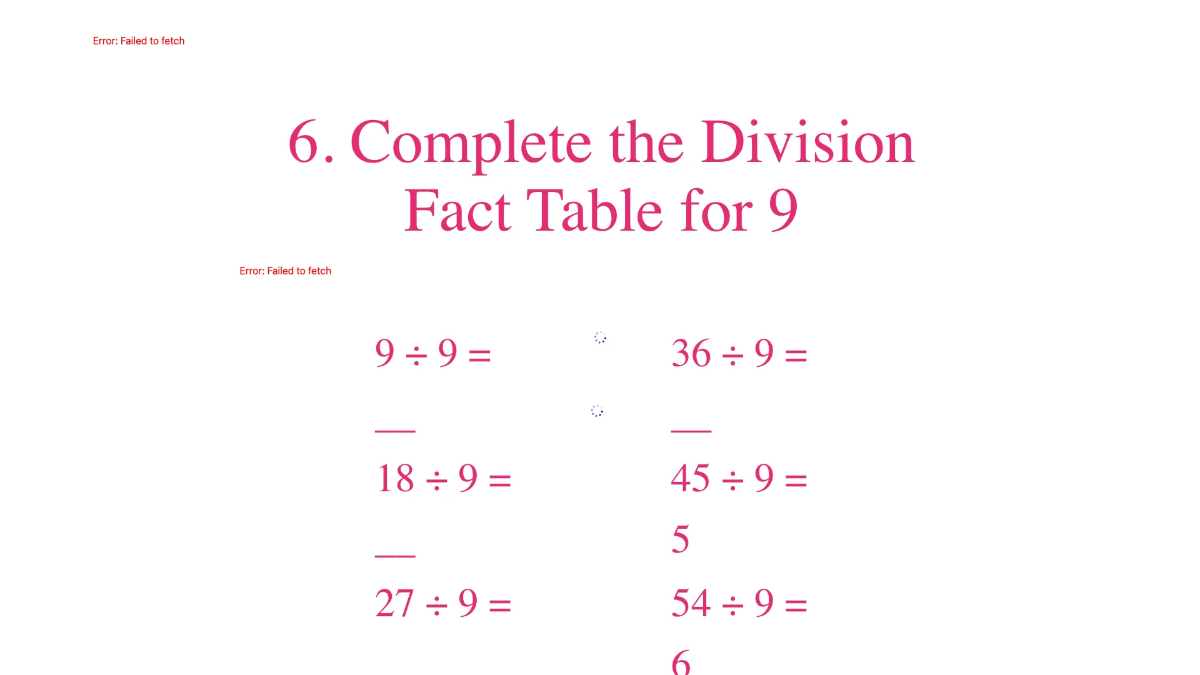 Free Division Facts Up To 10 Template to Edit Online
