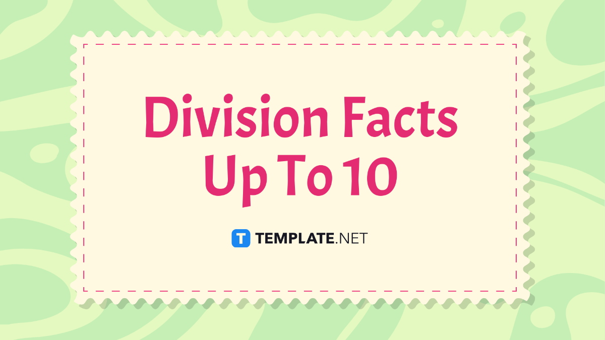 Division Facts Up To 10