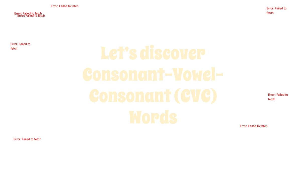 Free Consonant-Vowel-Consonant (CVC) Words Template to Edit Online