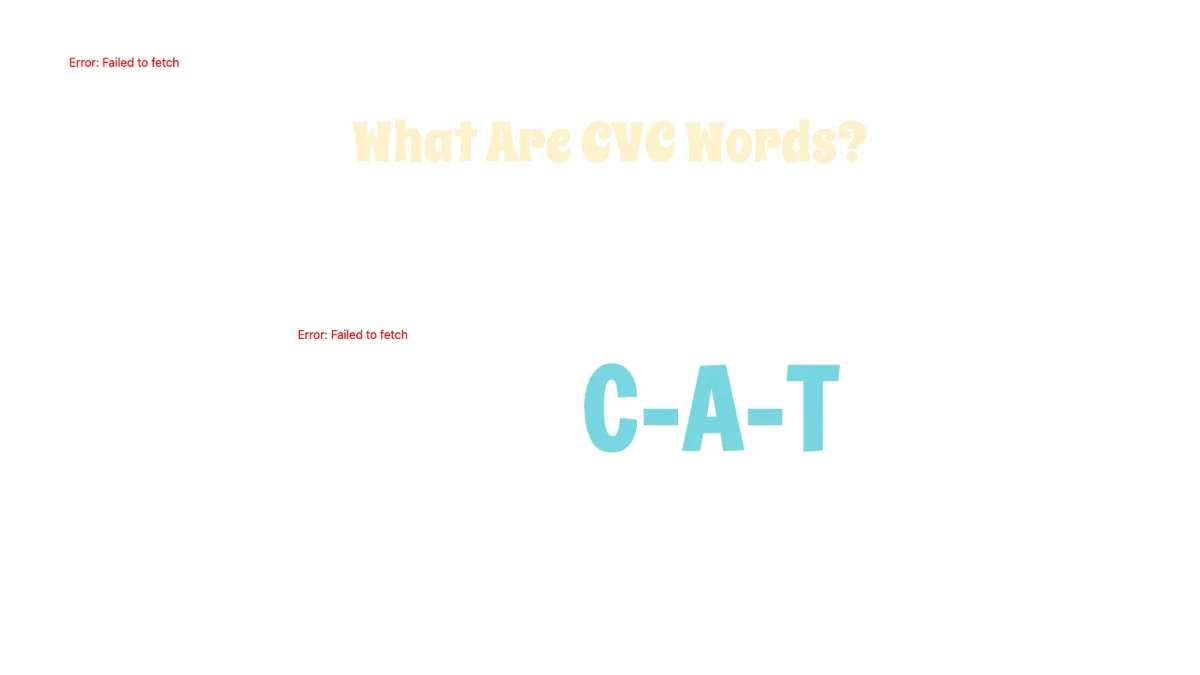 Free Consonant-Vowel-Consonant (CVC) Words Template to Edit Online