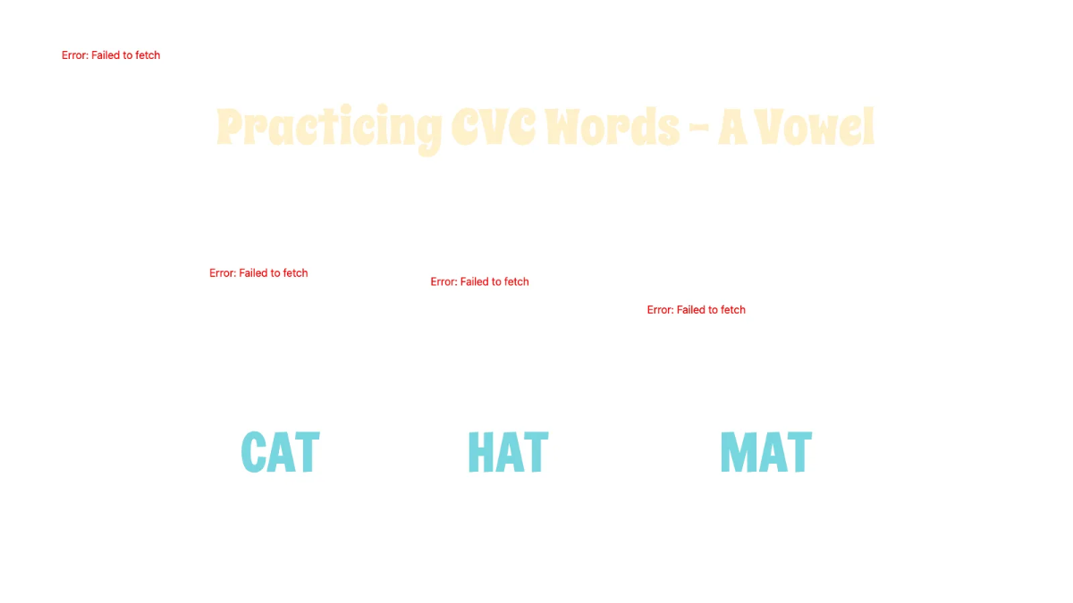 Free Consonant-Vowel-Consonant (CVC) Words Template to Edit Online