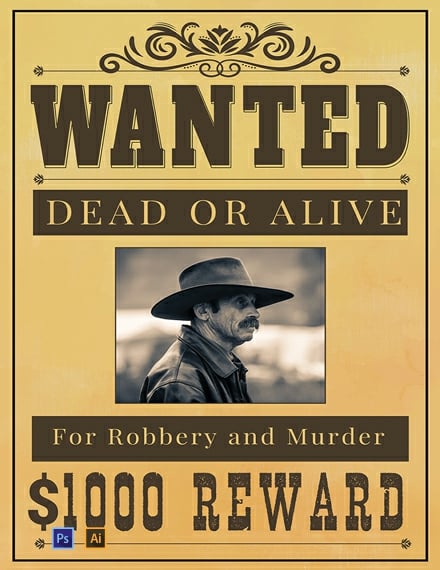 Wanted Poster Template Photoshop from images.template.net