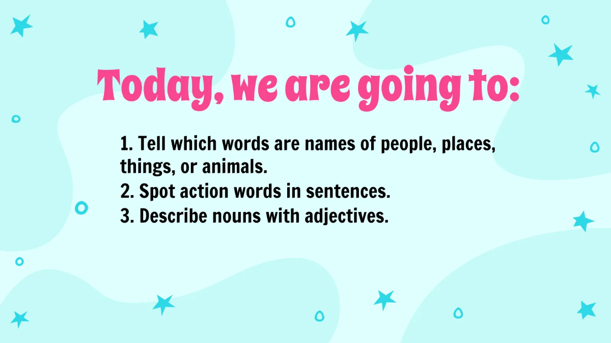 Free Nouns, Verbs, and Adjectives Template to Edit Online