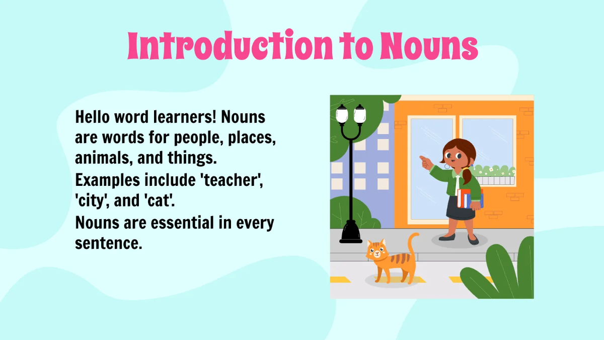 Free Nouns, Verbs, and Adjectives Template to Edit Online