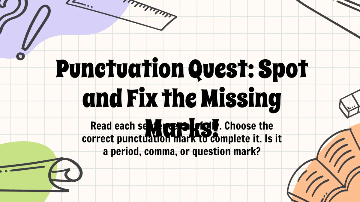 Free Punctuation Lesson Template to Edit Online