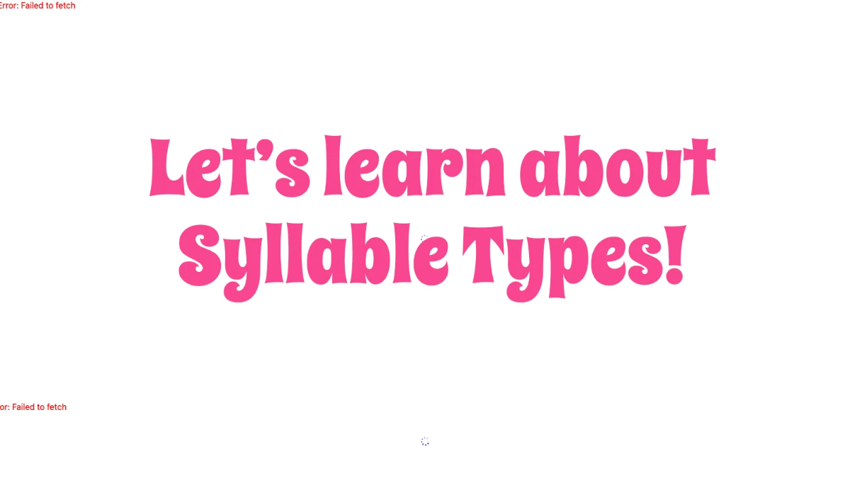 Free Syllable Types Template to Edit Online