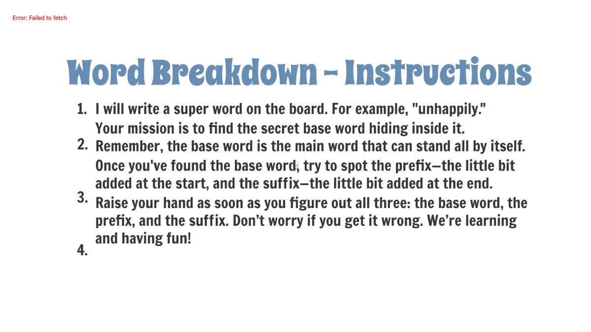 Free Identifying Base Words, Prefixes, and Suffixes Template to Edit Online
