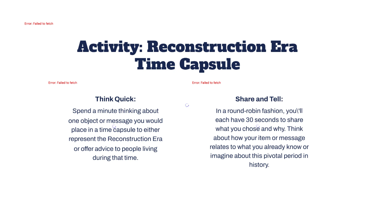 Free Reconstruction Era Template to Edit Online