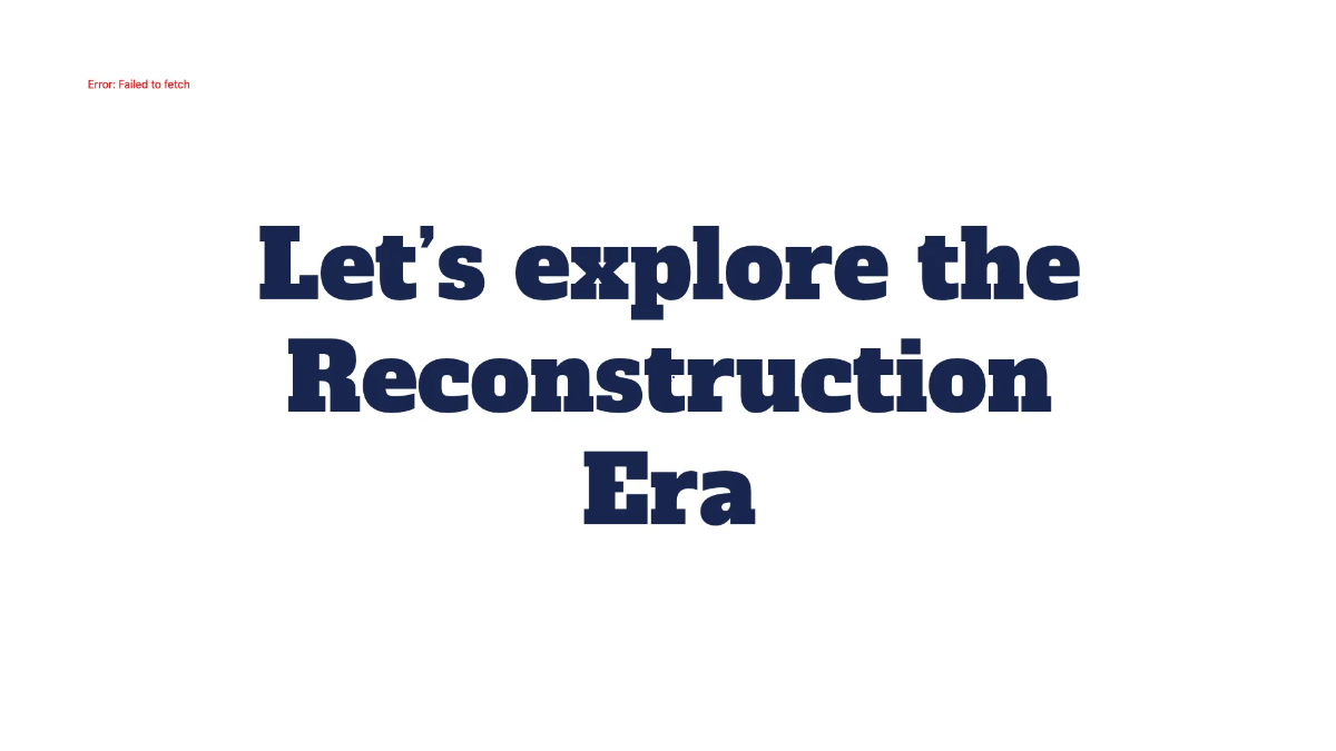 Free Reconstruction Era Template to Edit Online