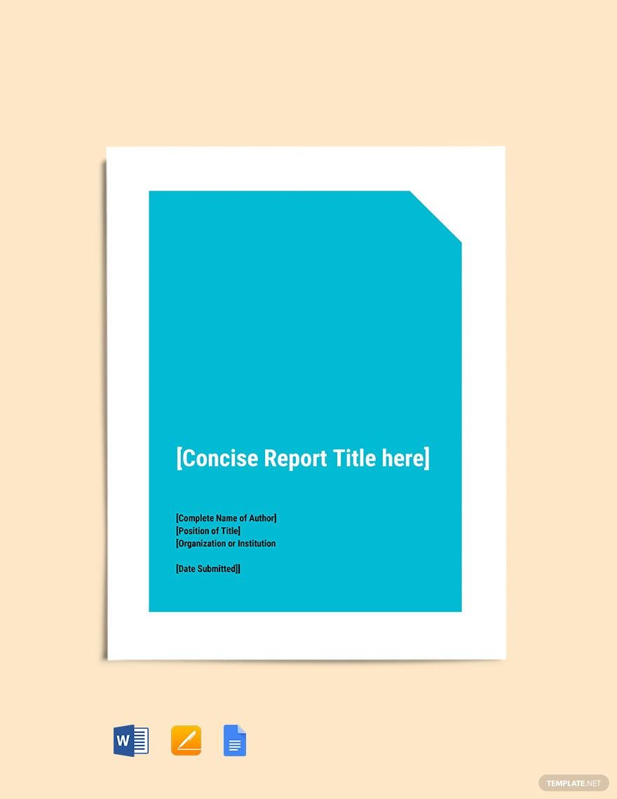 Academic Research Report Template