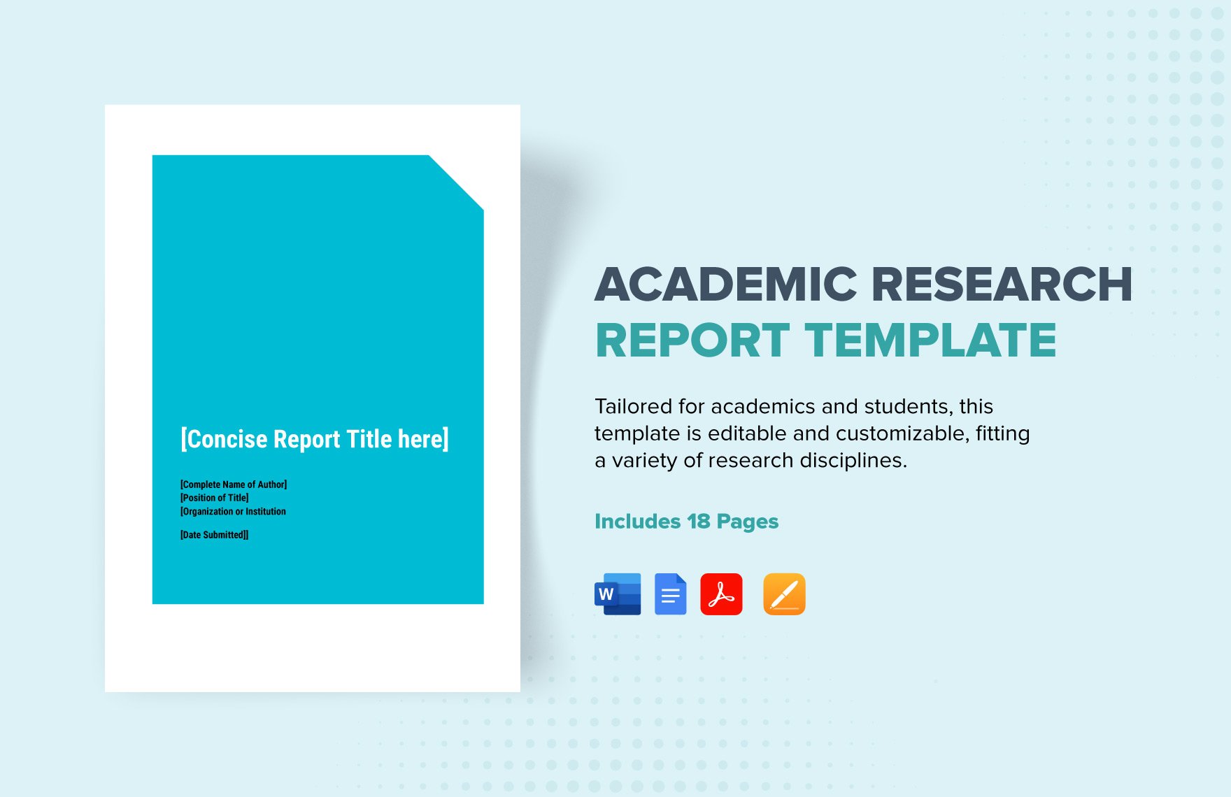 Academic Research Report Template in Word, Google Docs, PDF, Apple Pages