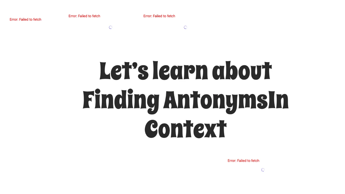 Free Finding Antonyms In Context Template to Edit Online