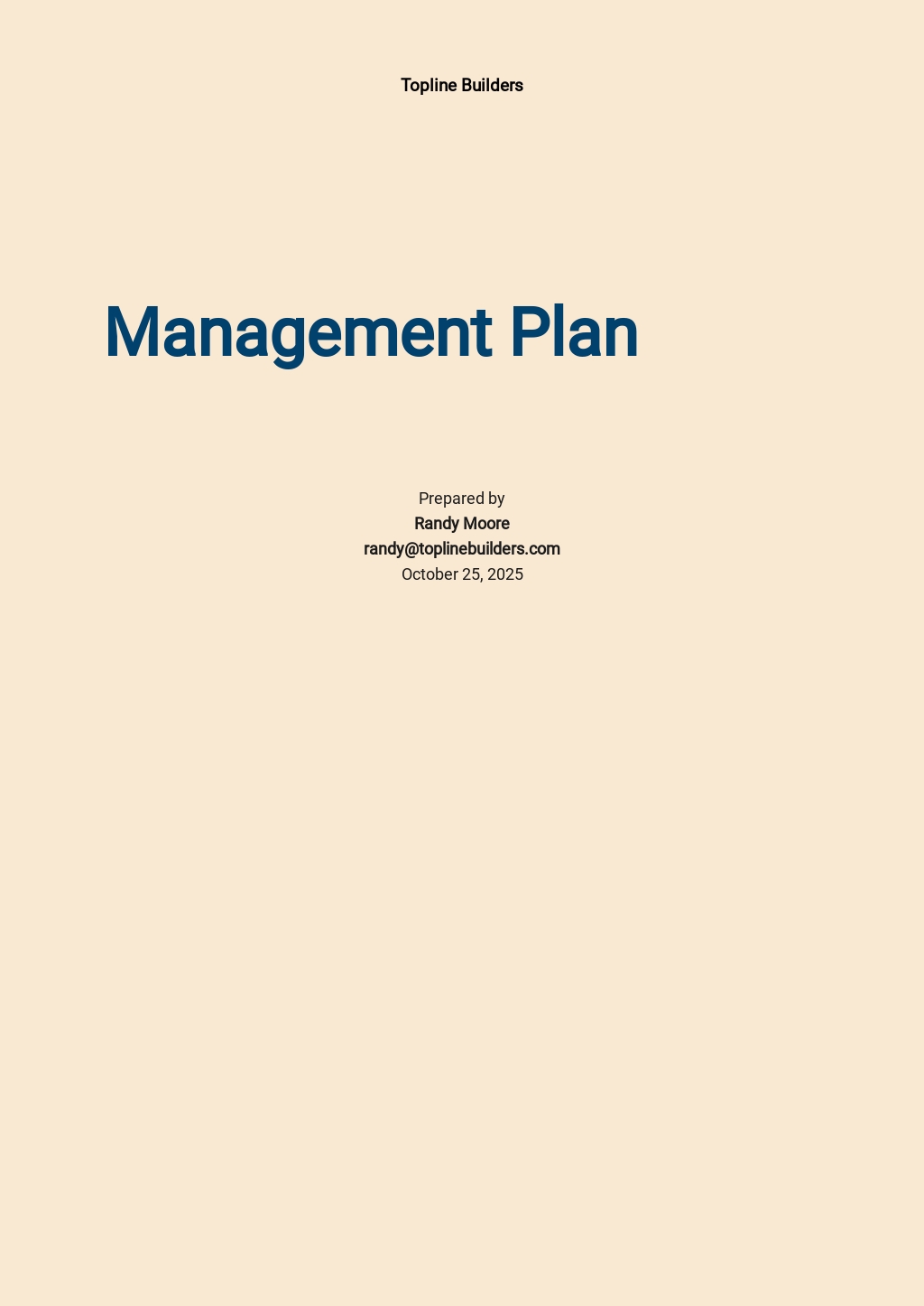 Construction Management Plan Templates in Microsoft Word (DOC