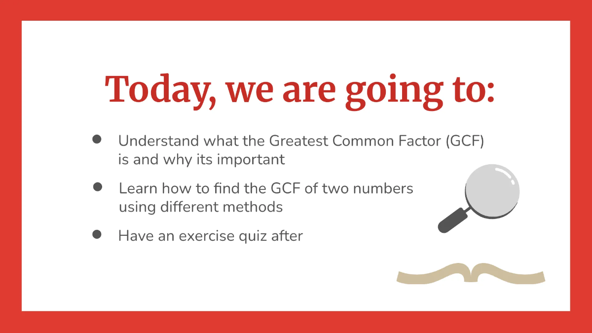 Free Finding the Greatest Common Factor (GCF) Template to Edit Online