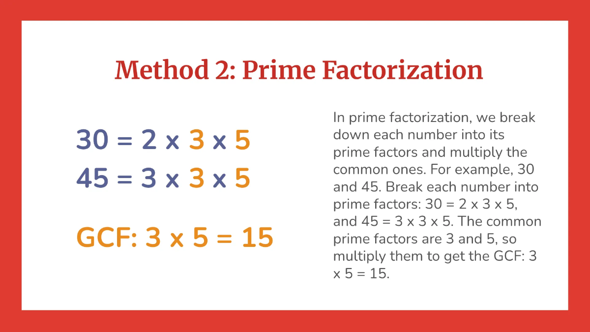 Free Finding the Greatest Common Factor (GCF) Template to Edit Online