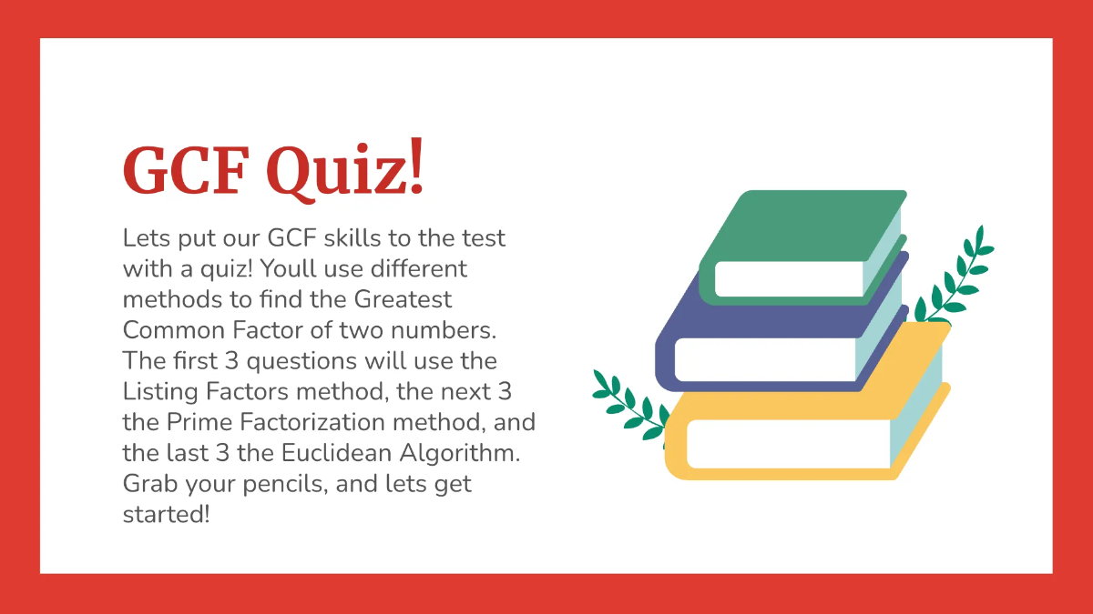 Free Finding the Greatest Common Factor (GCF) Template to Edit Online