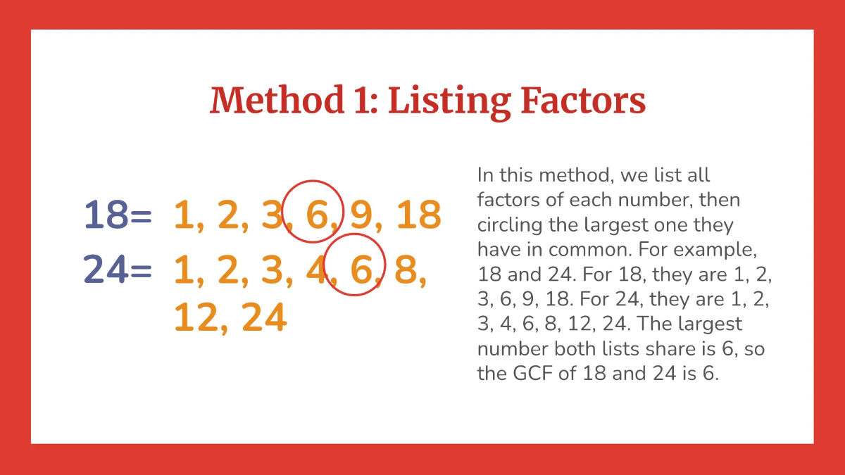 Free Finding the Greatest Common Factor (GCF) Template to Edit Online