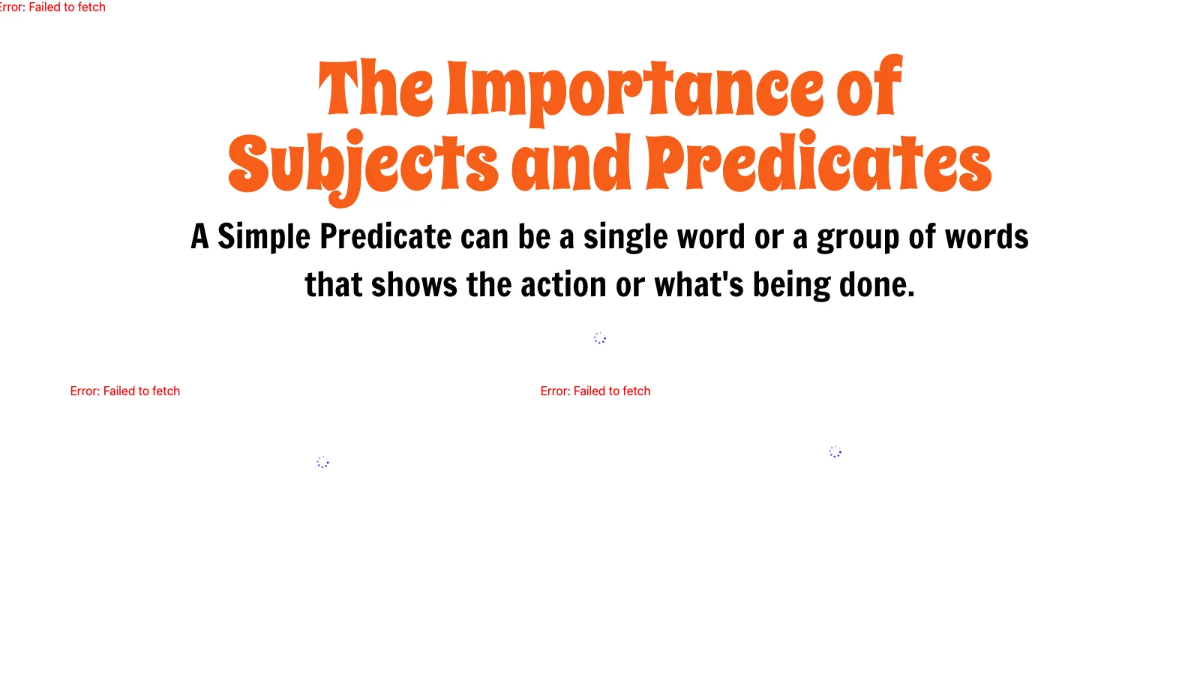 Free Simple Subject and Simple Predicate Template to Edit Online