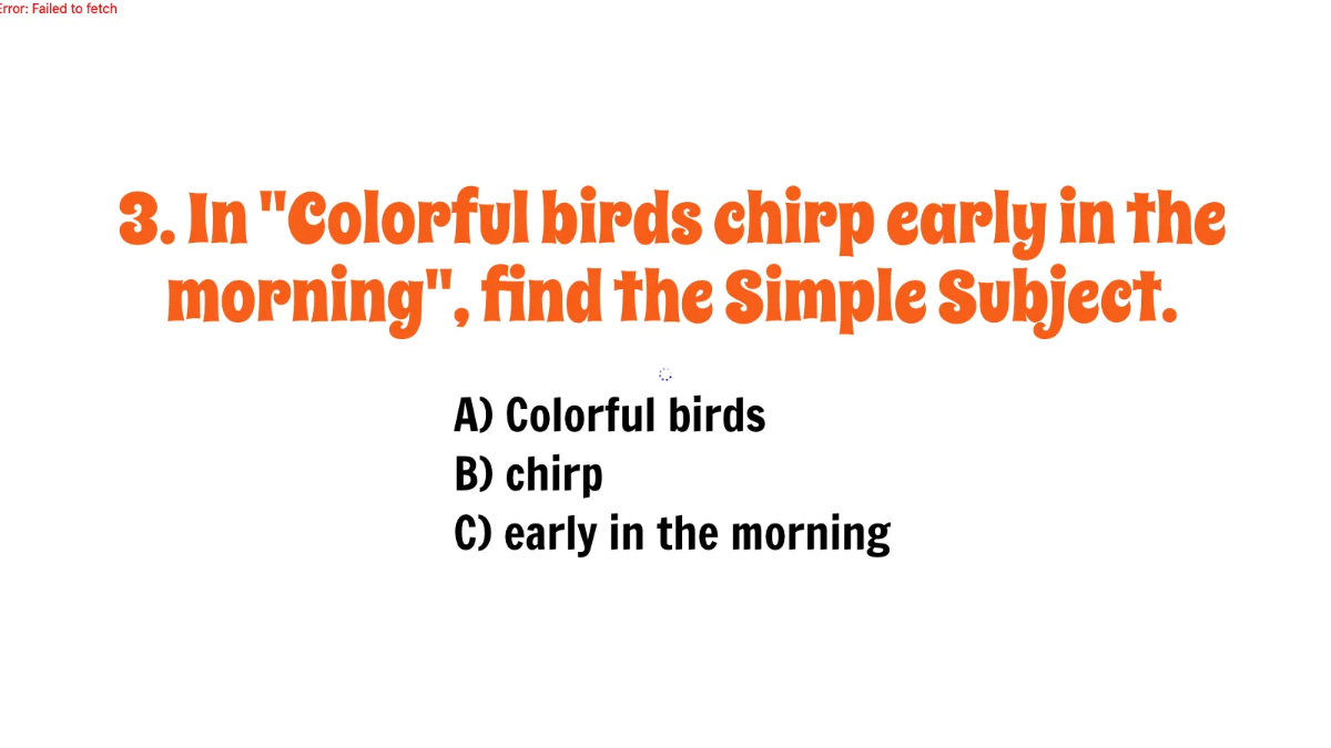 Free Simple Subject and Simple Predicate Template to Edit Online